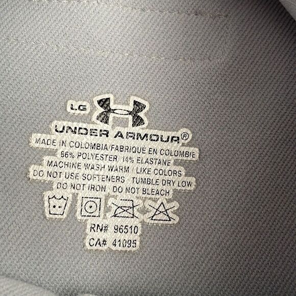 Under Armour 1/2 Zip Mock Turtle Long Sleeve Light Dry-Fit Sweatshirt Gray Blue - Picture 8 of 8